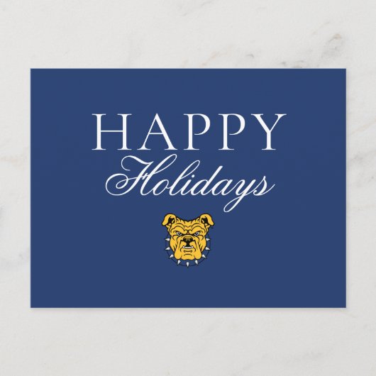 NCA&T State University | Bulldog Gezicht Feestdagenkaart (Voorkant)