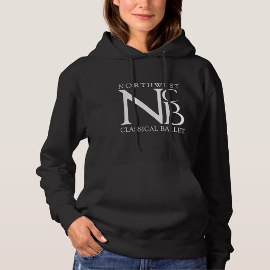 NCB Aangepaste zwarte dames Hoodie (Voorkant)