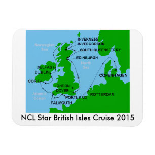 NCL Star British Isles Cruise 2015 Magnet Magneet