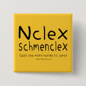 NCLEX Schmenclex-verpleegexamen Vierkante Button 5,1 Cm (Voorkant)