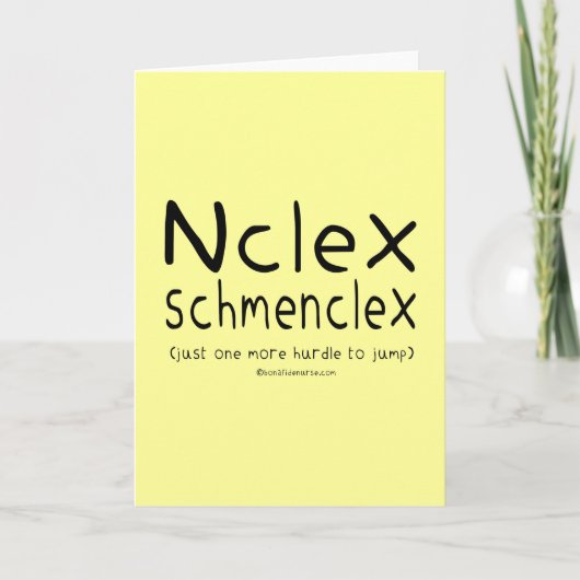 NCLEX Schmenclex Verpleegkundig examen Kaart (Voorkant)