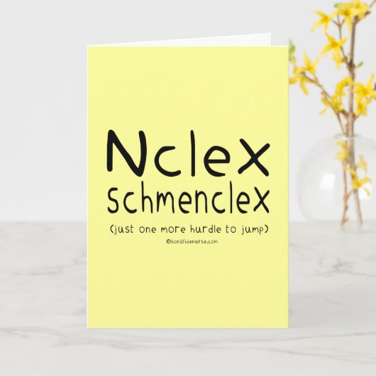 NCLEX Schmenclex Verpleegkundig examen Kaart (Gele Bloem)