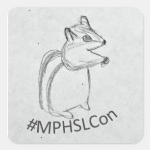 NCN/MLG's Chipmunk Vierkante Sticker