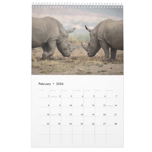 ncounters in Africa's Wild Kingdom, kalender 2024, (Feb 2026)