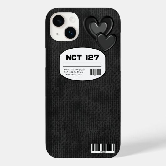 NCT 127 Geïnspireerd Notitieboek Hoesje iPhone Cas (Achterkant)