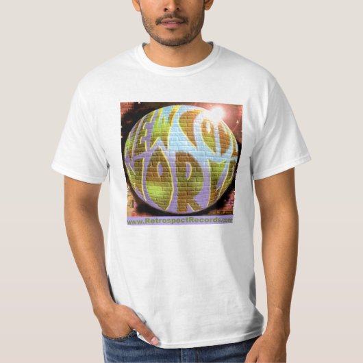 "NCW" Planet LOGO met RRs label Wit T Shirt (Voorkant)