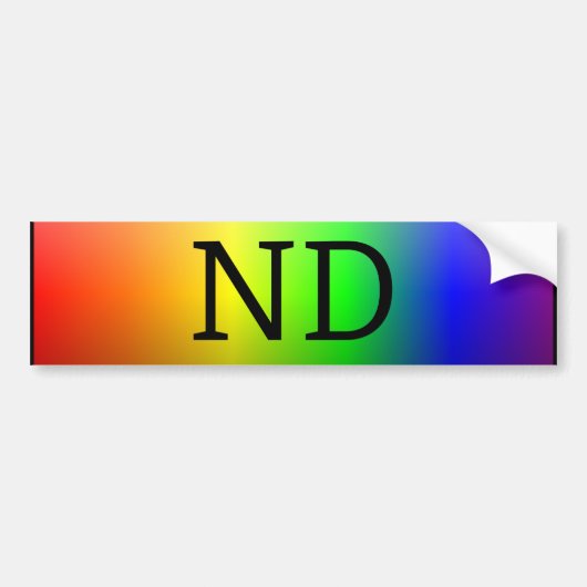 ND (NeuroDiverse) Bumpersticker (Voorkant)