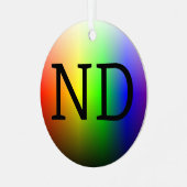 ND (NeuroDiverse) Metalen Ornament (Voorkant links)