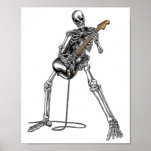 ND Rock and Roll Guitar S voor mannen en T-shirt Poster