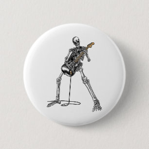 ND Rock and Roll Guitar S voor mannen en T-shirt Ronde Button 5,7 Cm
