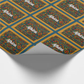 Ndebele Afrikaans patroon aanpasbaar Cadeaupapier (Hoek)