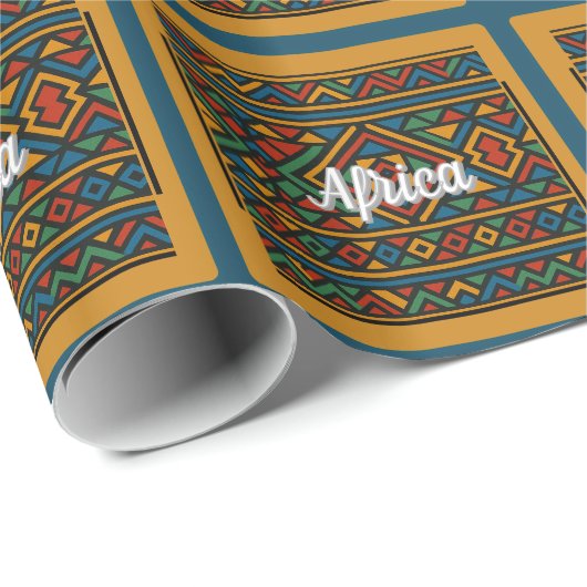 Ndebele Afrikaans patroon aanpasbaar Cadeaupapier (Rol Hoek)