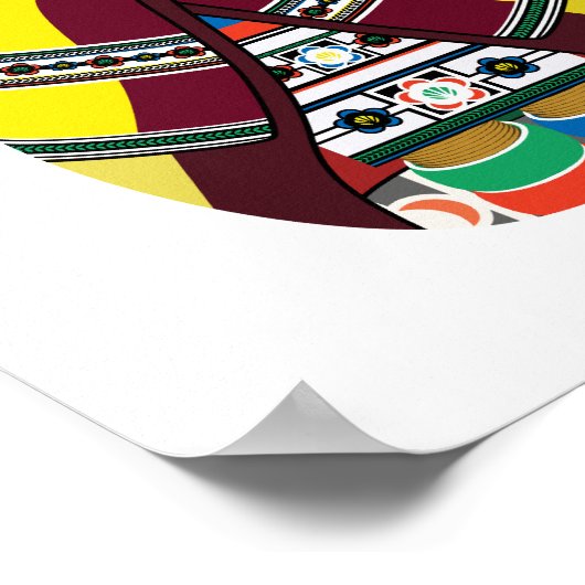 Ndebele, Zuid-Afrikaans Matryoshka-Poster Poster (Hoek)