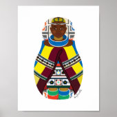 Ndebele, Zuid-Afrikaans Matryoshka-Poster Poster (Voorkant)