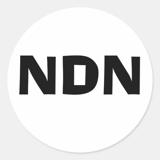 NDN-sticker Ronde Sticker (Voorkant)