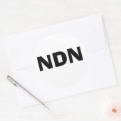 NDN-sticker Ronde Sticker (Envelop)