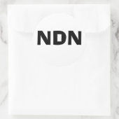 NDN-sticker Ronde Sticker (Tas)