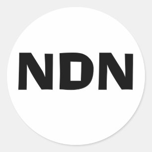 NDN-sticker Ronde Sticker