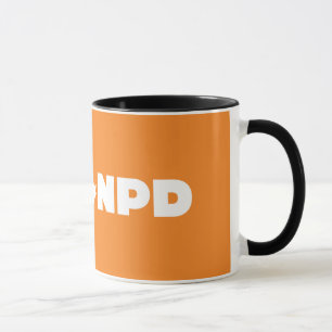 NDP Black 11 oz Ringer Mok