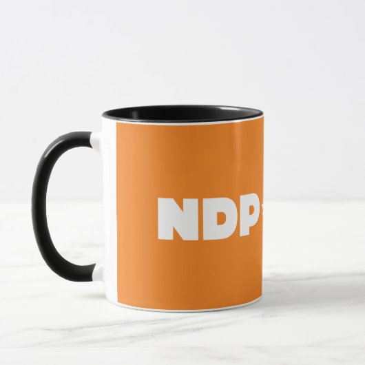 NDP Black 11 oz Ringer Mok (Links)