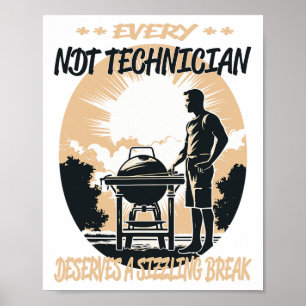 NDT Technician Funny BBQ Chef of Grill Fun Poster