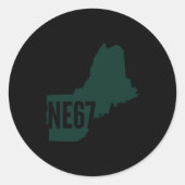 Ne67 List Long Sleeve  Ronde Sticker (Voorkant)