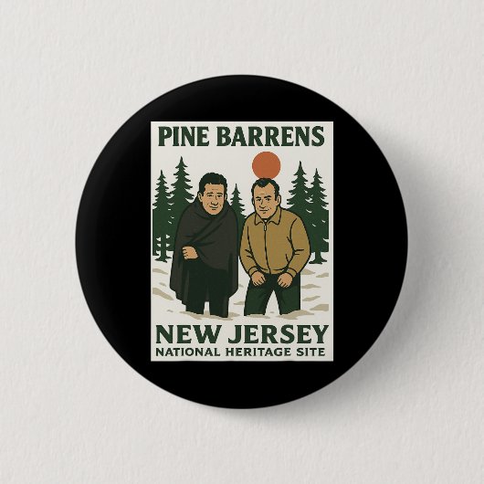 Ne Barrens New Jersey Graphic Design  Ronde Button 5,7 Cm (Voorkant)