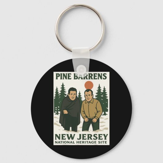 Ne Barrens New Jersey Graphic Design  Sleutelhanger (Voorkant)