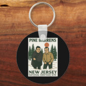 Ne Barrens New Jersey Graphic Design  Sleutelhanger (Voorkant)