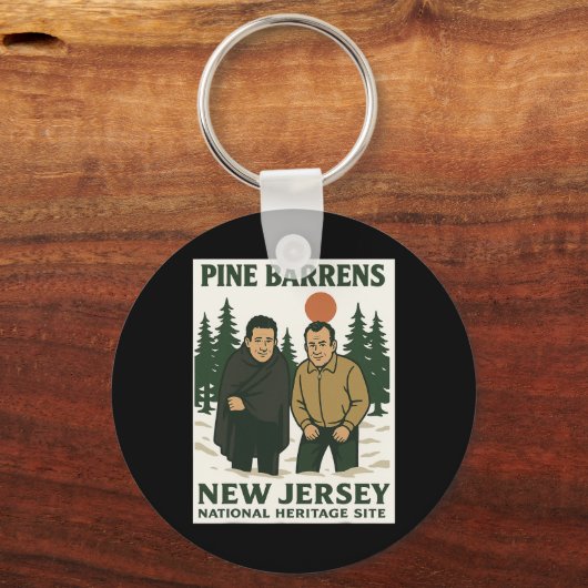 Ne Barrens New Jersey Graphic Design  Sleutelhanger (Voorkant)