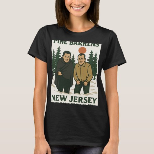 Ne Barrens New Jersey Graphic Design  T-shirt (Voorkant)