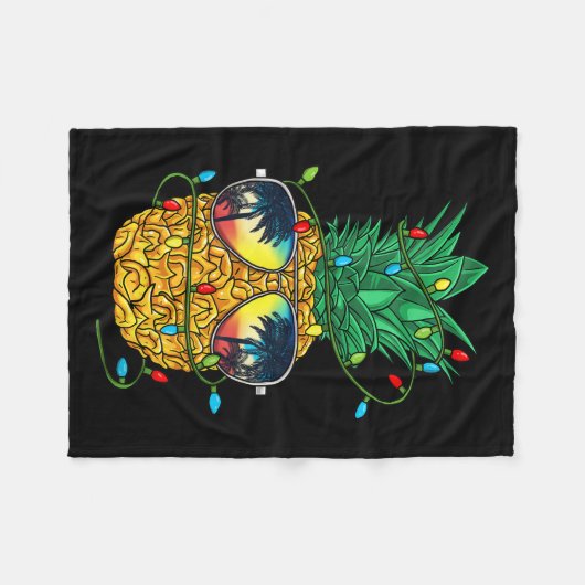 Ne Christmas In July Trocal Christmas Hawaiian  Fleece Deken (Voorkant (Horizontaal))