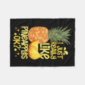 Ne Fruit Plant Juice Funny Hawaiian Quotes  Fleece Deken (Voorkant (Horizontaal))