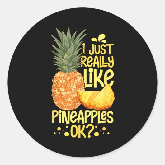 Ne Fruit Plant Juice Funny Hawaiian Quotes  Ronde Sticker (Voorkant)