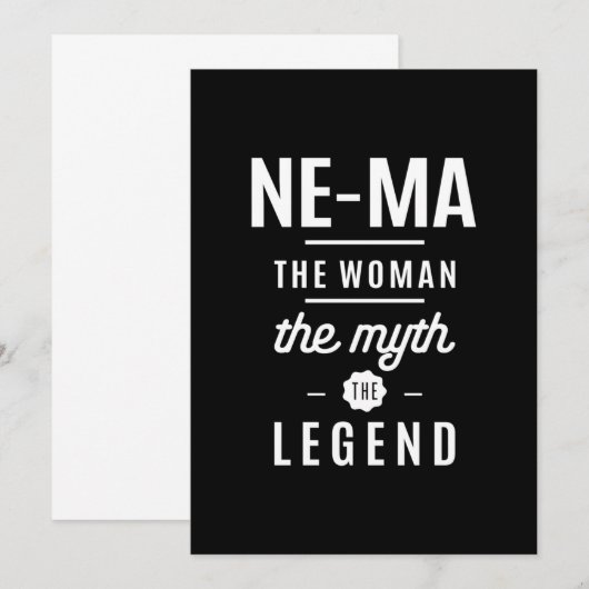 Ne-Ma de vrouw de mythe de legende Bedankkaart (Voorkant / Achterkant)