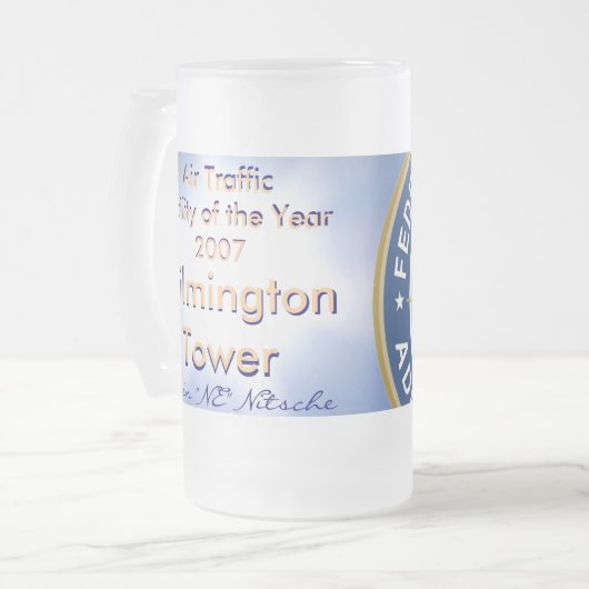 NE-naam Gepersonaliseerd - Gepersonaliseerd Matglas Bierpul (Voorkant links)