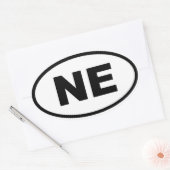 NE Nebraska Ovale Sticker (Envelop)