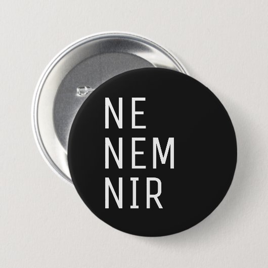 Ne Nem Nir Pronoun Button (Voorkant /achterkant)