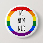 Ne Nem Nir Pronoun Ronde Button 7,6 Cm (Voorkant)