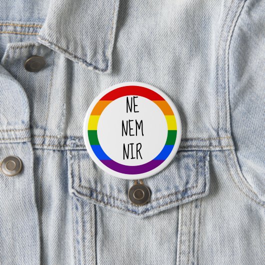 Ne Nem Nir Pronoun Ronde Button 7,6 Cm (In situ)
