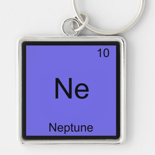 Ne - Neptunus Grappig Chemie Element Symbool T-shi Sleutelhanger (Voorkant)