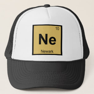 Ne - Newark New Jersey Scheikunde Periodiek Systee Trucker Pet