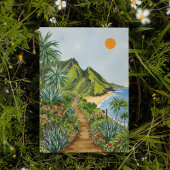 Ne Pali Coast Kauai Hawaii Waterverf Briefkaart