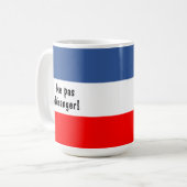 Ne pas déranger (Do Not Disturb) Franse vlag Koffiemok (Voorkant links)