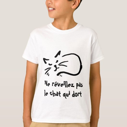 ne réveillez pas le chat qui dort t-shirt (Voorkant)