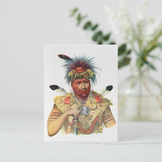 Ne-Sou-A-Quoit, Fox Chief Briefkaart (Staand voorkant)