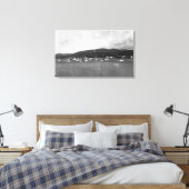 Neah Bay, WA-Uitzicht met Vissende boetfoto Canvas Afdruk (Insitu (Slaapkamer))