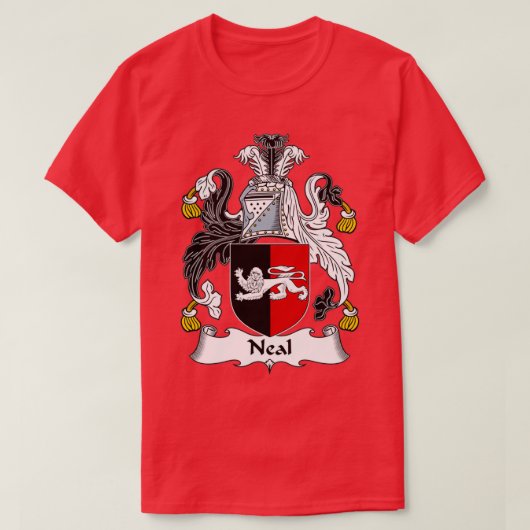 Neal Coat of Arms Family Crest T-shirt (Design voorkant)