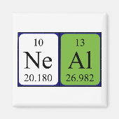 Neal periodiek table name magnet (Voorkant)