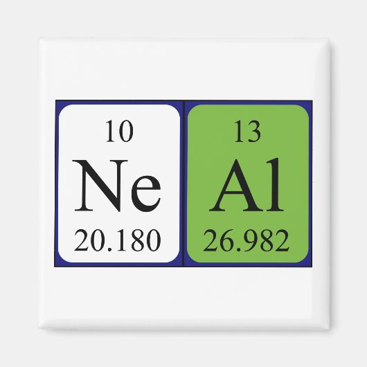 Neal periodiek table name magnet (Voorkant)
